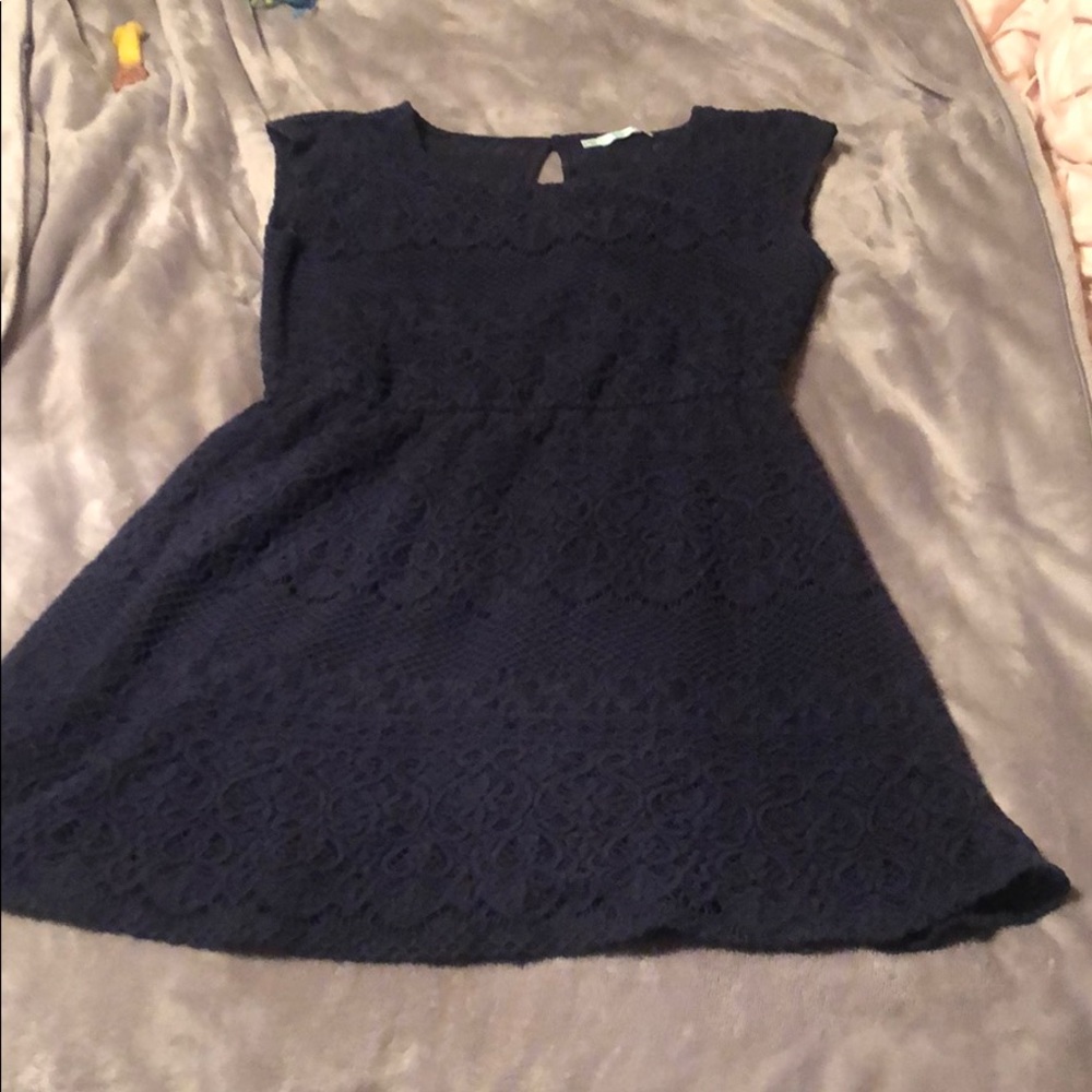 Maurices navy heavy lace dress